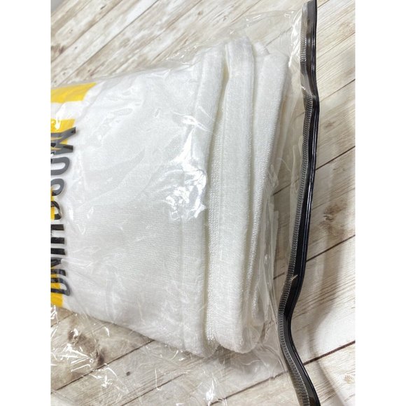 NEW MOSCHINO Toy 2 Teddy Bear Beach Summer Soft Designer Towel NEW White Yellow - Picture 3 of 5